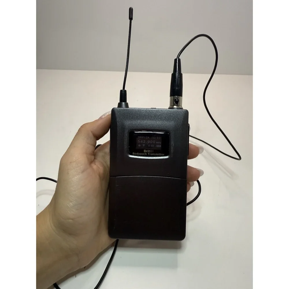 BritB1 UHF Bodypack Transmitter Lavalier Mic 542.9 MHz Wireless System